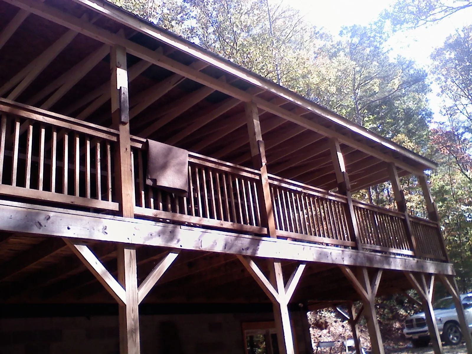 Timber framing under a new elevated porch and deck — Roof Leak Repair in Canajoharie by Roofing Brothers